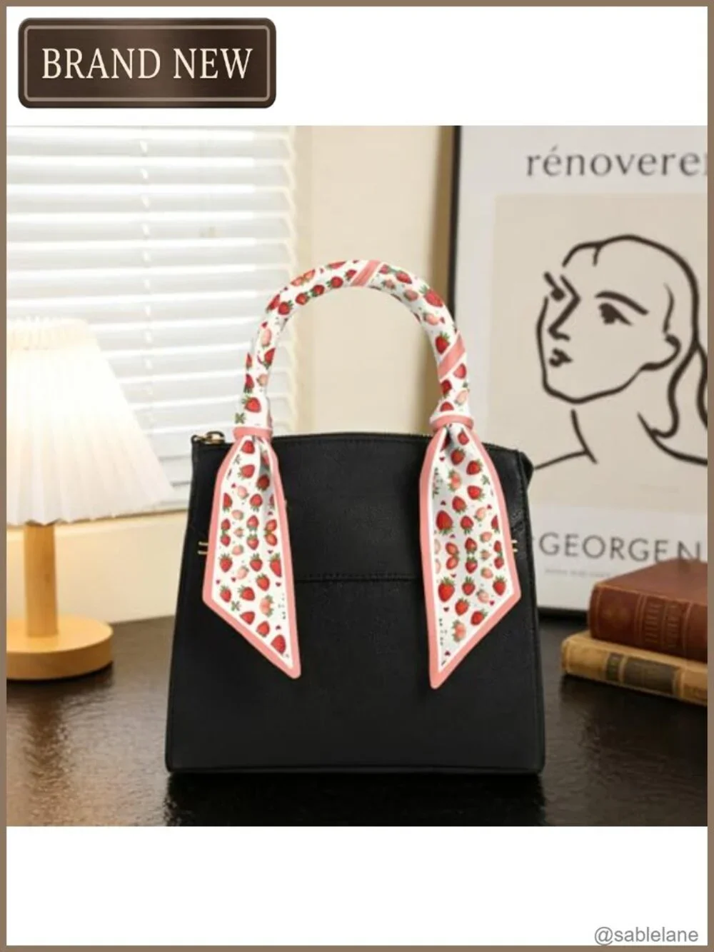 Polyester Satin Silk Feeling Scarf Long Thin Fashion Scarf Hair Neck Handbag